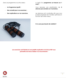 Suivi sur-mesure "SPORT & NUTRITION" - 3 mois - BEAM - E-Book